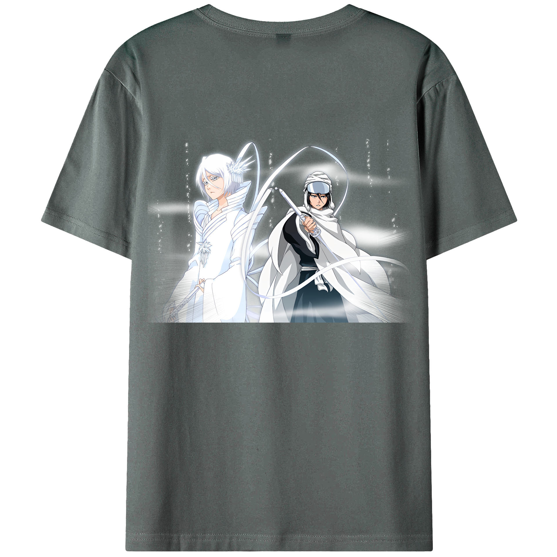 （画像用） ブリーチ 朽木ルキア BLEACH Kuchiki Rukia 綿100％ メンズ半袖Tシャツ（バックプリント） 通気性